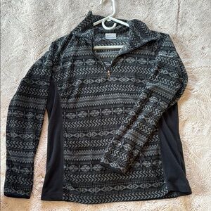 Patterned Quarter-Zip Pullover